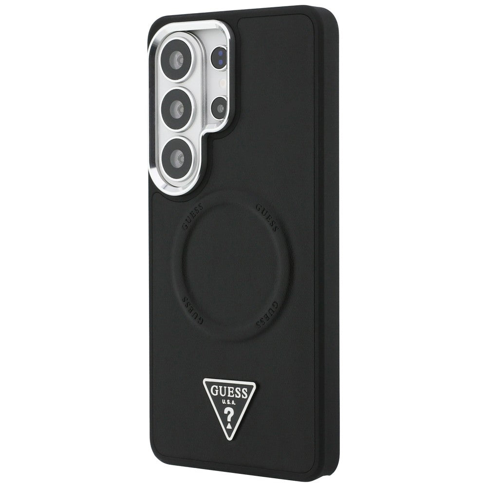 Guess - Embossed Ring Triangle Logo MagSafe (GUHMS26LPSDTSCMK) - Samsung Galaxy S26 Ultra - Black