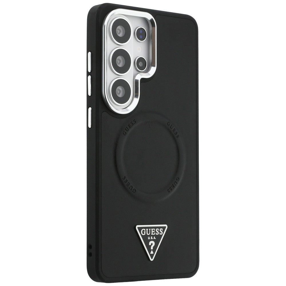 Guess - Embossed Ring Triangle Logo MagSafe (GUHMS26LPSDTSCMK) - Samsung Galaxy S26 Ultra - Black