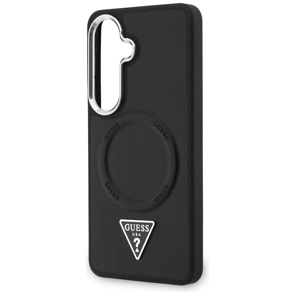 Guess - Embossed Ring Triangle Logo MagSafe (GUHMS26SPSDTSCMK) - Samsung Galaxy S26 - Black
