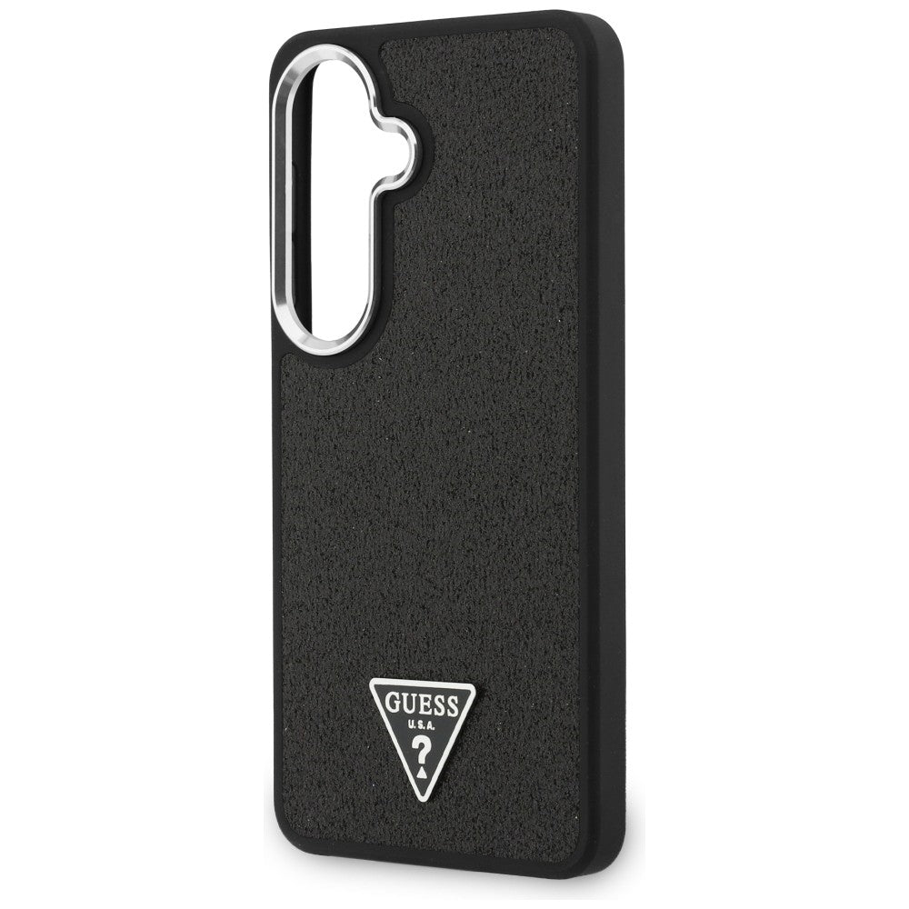 Guess Husa de protectie Guess Fixed Glitter Triangle Logo MagSafe (GUHMS26MPFGTSCMK) compatibil cu Samsung Galaxy S26 Pl