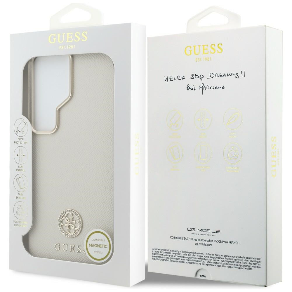 Guess Husa de protectie Guess Rhinestone Round Logo MagSafe (GUHMS26LPGCRMDEE) compatibil cu Samsung Galaxy S26 Ultra, B