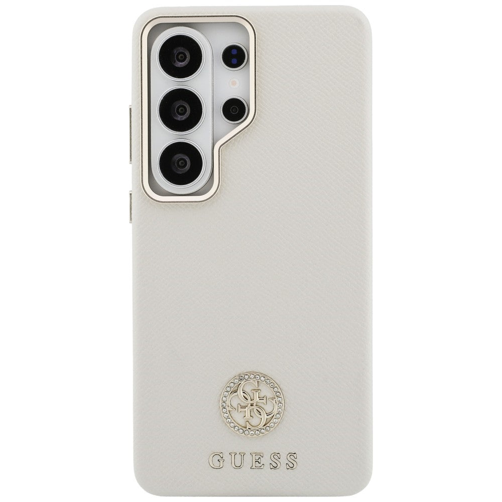 Guess Husa de protectie Guess Rhinestone Round Logo MagSafe (GUHMS26LPGCRMDEE) compatibil cu Samsung Galaxy S26 Ultra, B