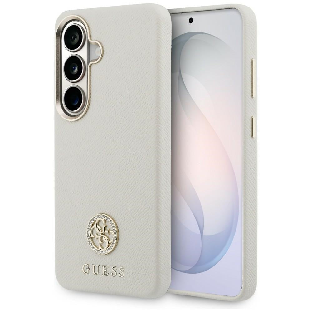 Guess - Rhinestone Round Logo MagSafe (GUHMS26SPGCRMDEE) - Samsung Galaxy S26 - Beige