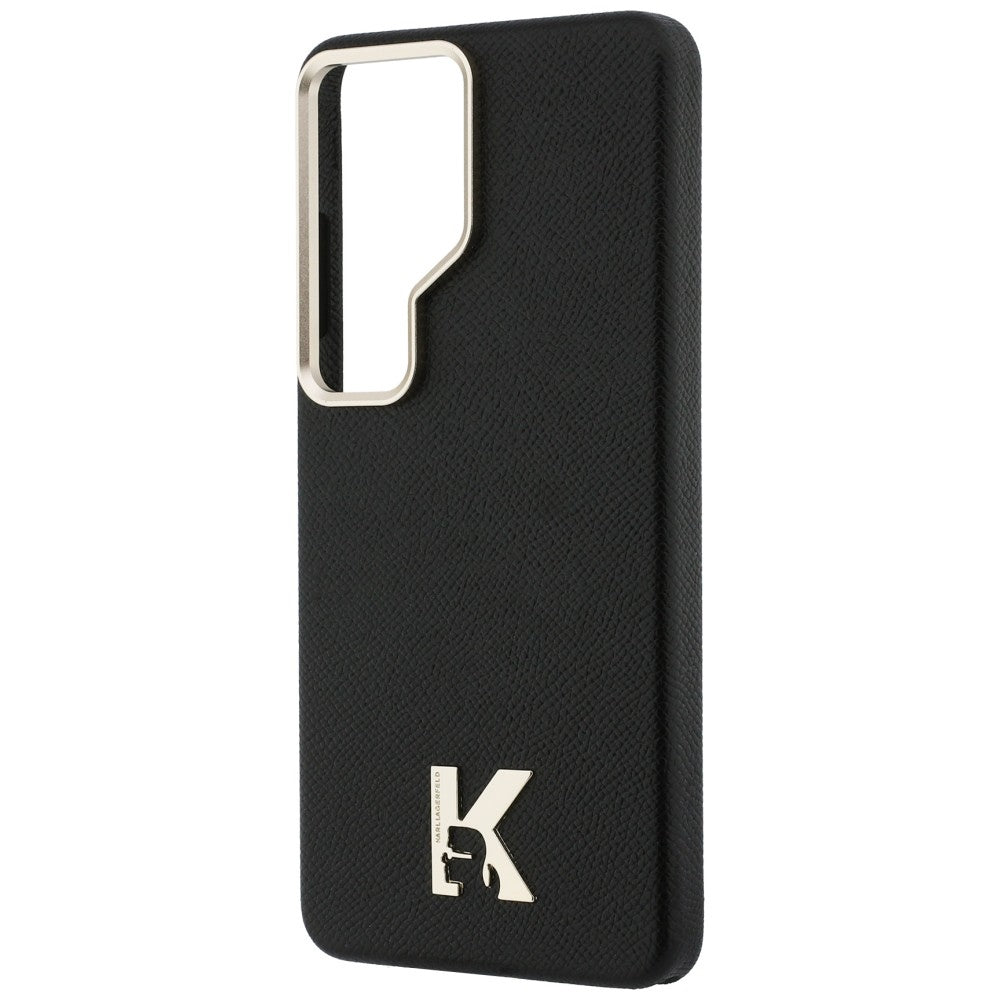 Karl Lagerfeld - Wrapped Grained Leather with K Head Logo MagSafe (KLHMS26L5PGFKHGK) - Samsung Galaxy S26 Ultra - Black