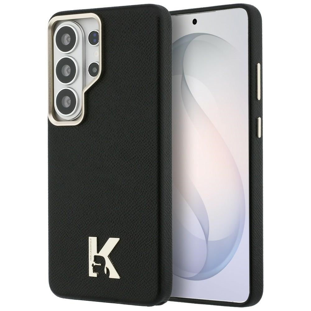 Karl Lagerfeld - Wrapped Grained Leather with K Head Logo MagSafe (KLHMS26L5PGFKHGK) - Samsung Galaxy S26 Ultra - Black