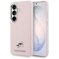 Karl Lagerfeld - Wrapped Grained Leather with K&C Head Pin MagSafe (KLHMS26S6PFKCLP) - Samsung Galaxy S26 - Pink