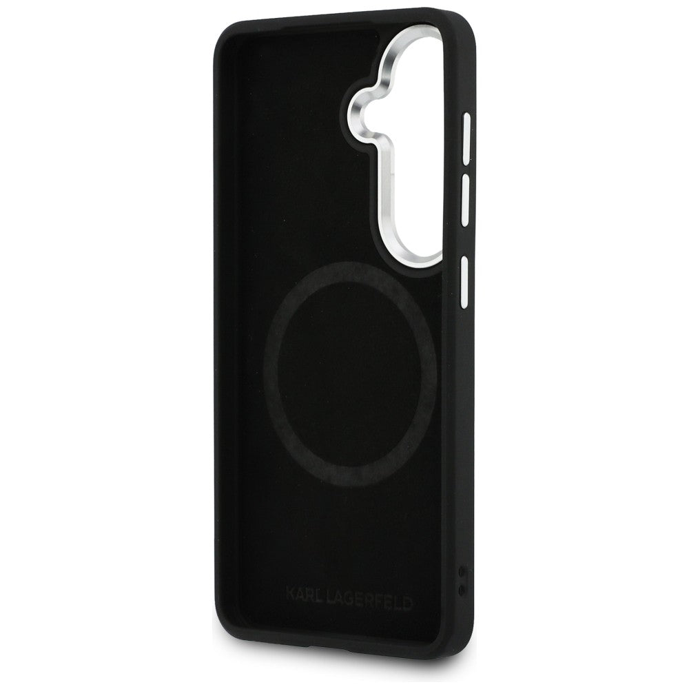 Karl Lagerfeld - Wrapped Leather with Karl Round Point Logo MagSafe (KLHMS26SPSKRPMW) - Samsung Galaxy S26 - Brown