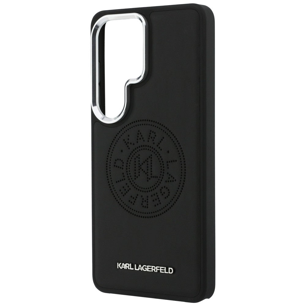 Karl Lagerfeld - Wrapped Leather with Karl Round Point Logo MagSafe (KLHMS26LPSKRPMK) - Samsung Galaxy S26 Ultra - Black