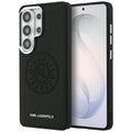 Karl Lagerfeld - Wrapped Leather with Karl Round Point Logo MagSafe (KLHMS26LPSKRPMK) - Samsung Galaxy S26 Ultra - Black