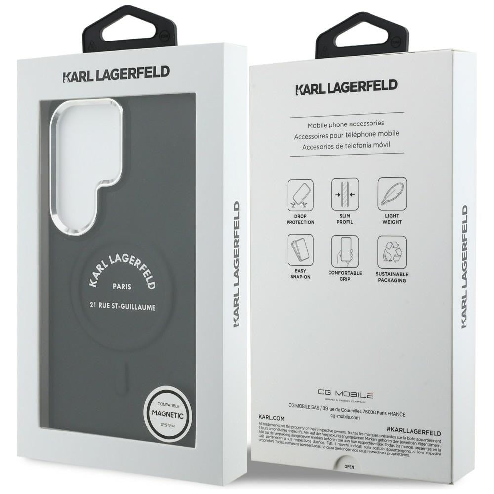 Karl Lagerfeld - Wrapped Leather with Karl RSG Logo MagSafe (KLHMS26LPSKRSGEK) - Samsung Galaxy S26 Ultra - Black