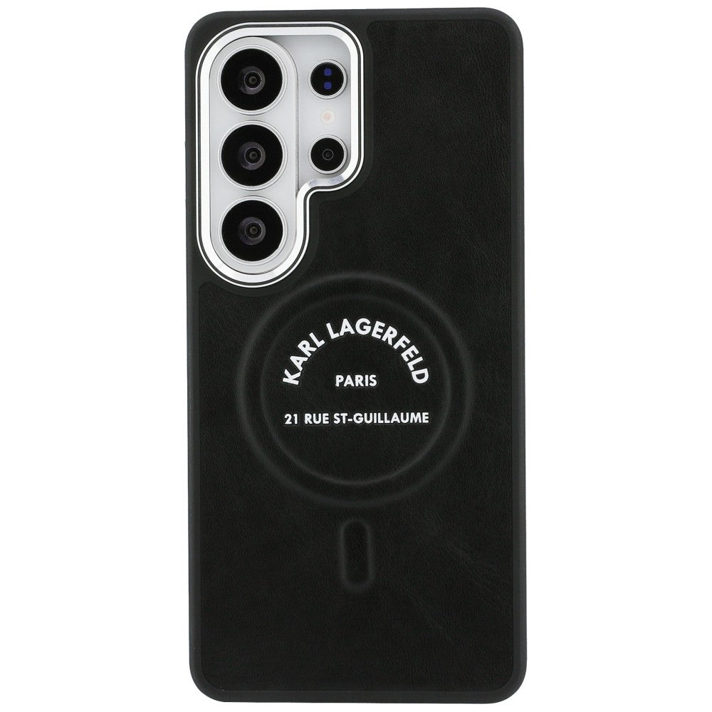 Karl Lagerfeld - Wrapped Leather with Karl RSG Logo MagSafe (KLHMS26LPSKRSGEK) - Samsung Galaxy S26 Ultra - Black