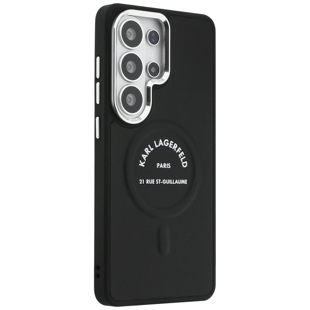 Karl Lagerfeld - Wrapped Leather with Karl RSG Logo MagSafe (KLHMS26LPSKRSGEK) - Samsung Galaxy S26 Ultra - Black