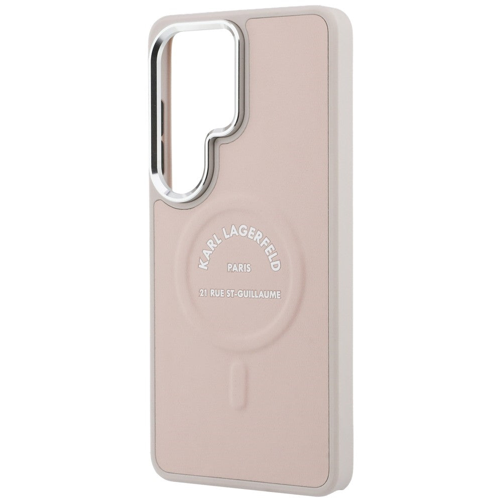 Karl Lagerfeld - Wrapped Leather with Karl RSG Logo MagSafe (KLHMS26LPSKRSGEP) - Samsung Galaxy S26 Ultra - Pink