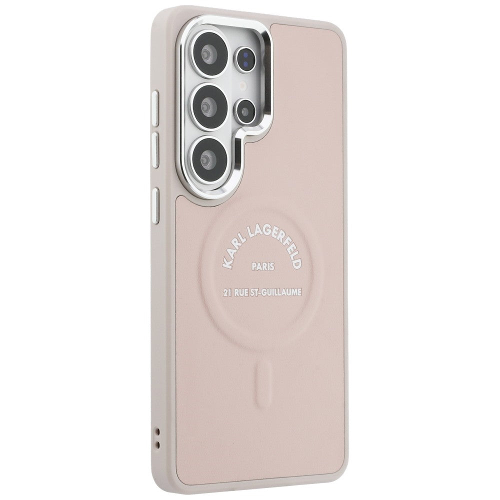 Karl Lagerfeld - Wrapped Leather with Karl RSG Logo MagSafe (KLHMS26LPSKRSGEP) - Samsung Galaxy S26 Ultra - Pink