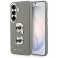 Karl Lagerfeld - Wrapped Leather Saffiano with with K&C Head Pin (KLHCS26SPSFDHPOG) - Samsung Galaxy S26 - Grey