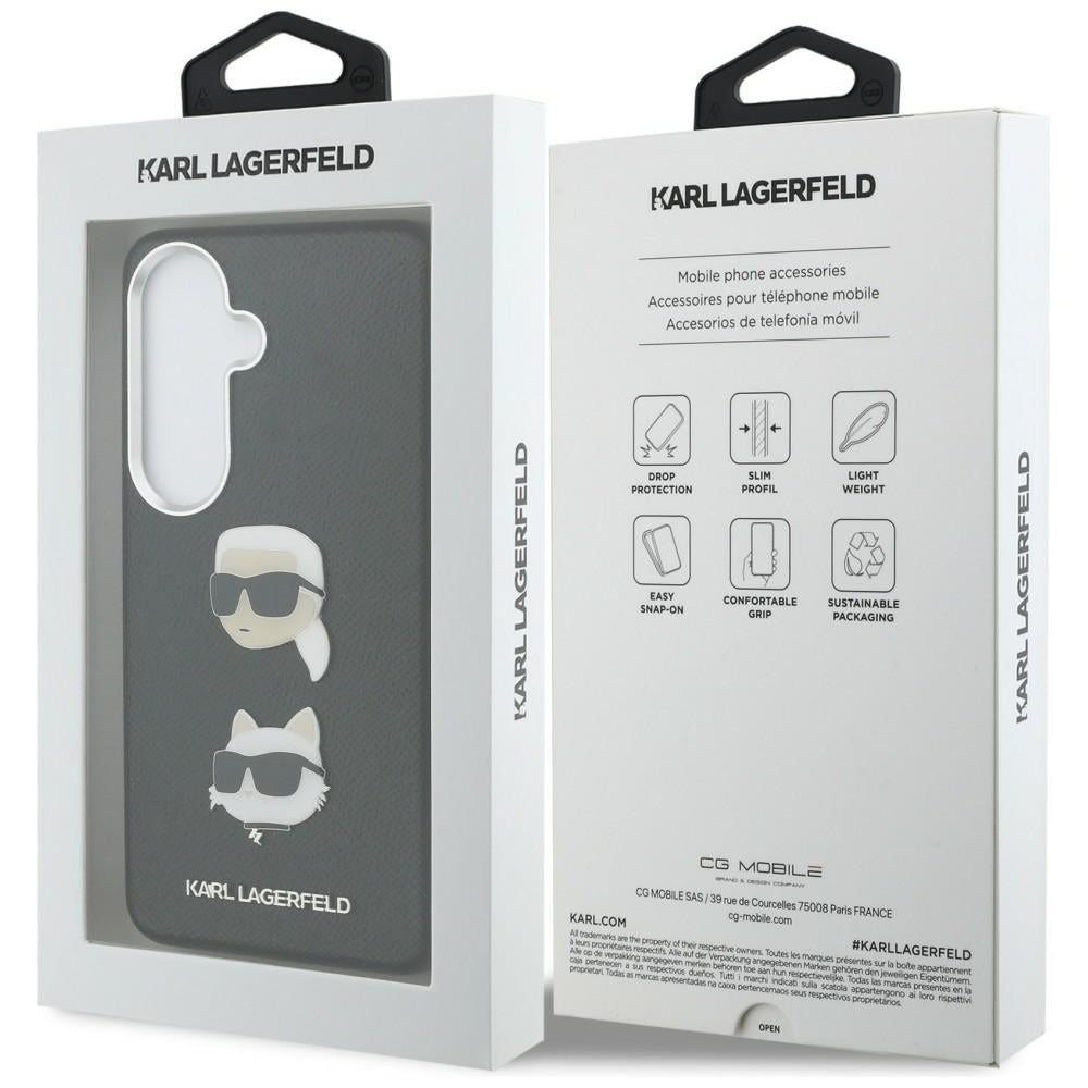 Karl Lagerfeld - Wrapped Leather Saffiano with with K&C Head Pin (KLHCS26SPSFDHPOK) - Samsung Galaxy S26 - Black