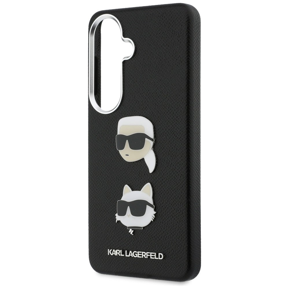 Karl Lagerfeld - Wrapped Leather Saffiano with with K&C Head Pin (KLHCS26SPSFDHPOK) - Samsung Galaxy S26 - Black