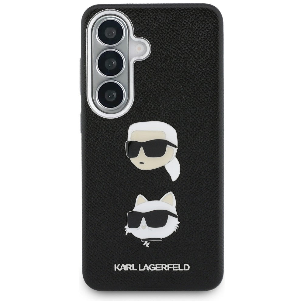 Karl Lagerfeld - Wrapped Leather Saffiano with with K&C Head Pin (KLHCS26SPSFDHPOK) - Samsung Galaxy S26 - Black