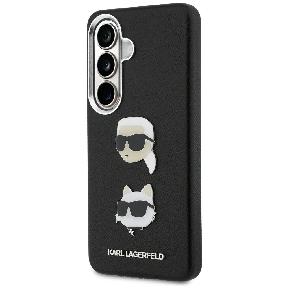 Karl Lagerfeld - Wrapped Leather Saffiano with with K&C Head Pin (KLHCS26SPSFDHPOK) - Samsung Galaxy S26 - Black