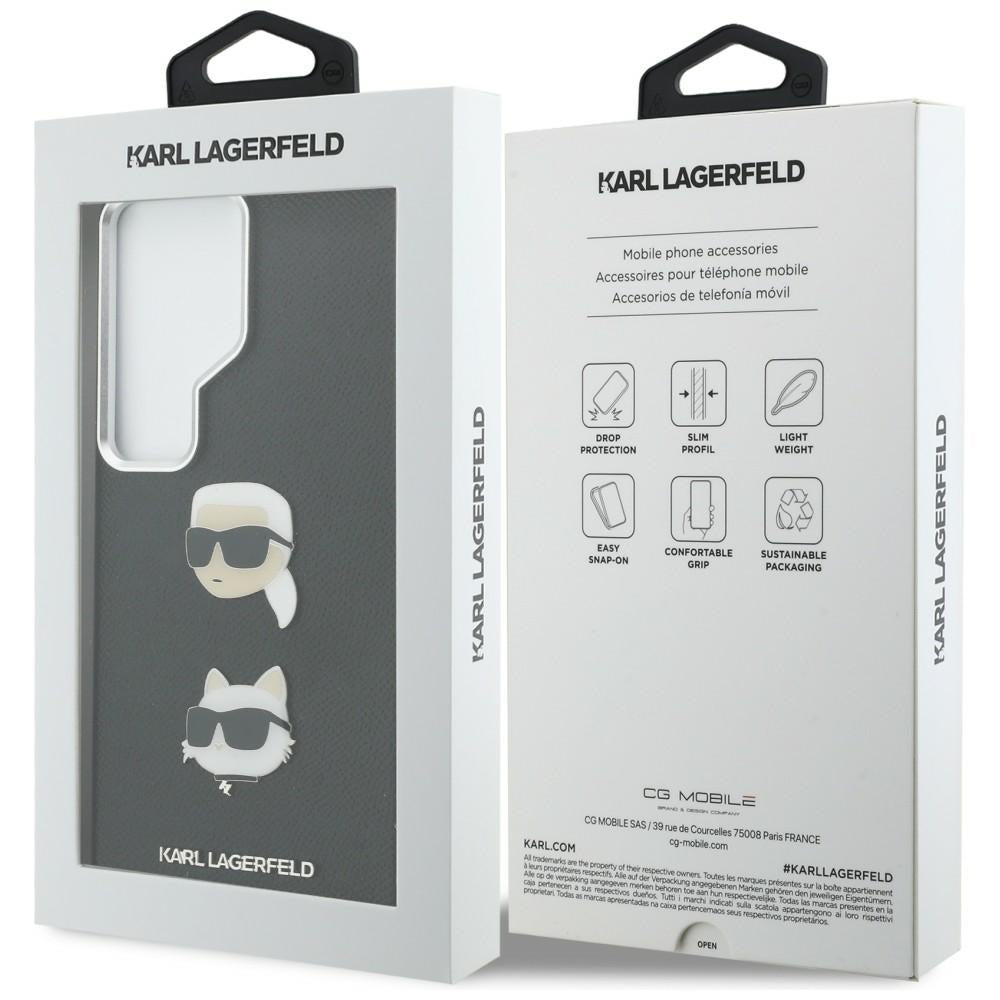 Karl Lagerfeld - Wrapped Leather Saffiano with with K&C Head Pin (KLHCS26LPSFDHPOK) - Samsung Galaxy S26 Ultra - Black