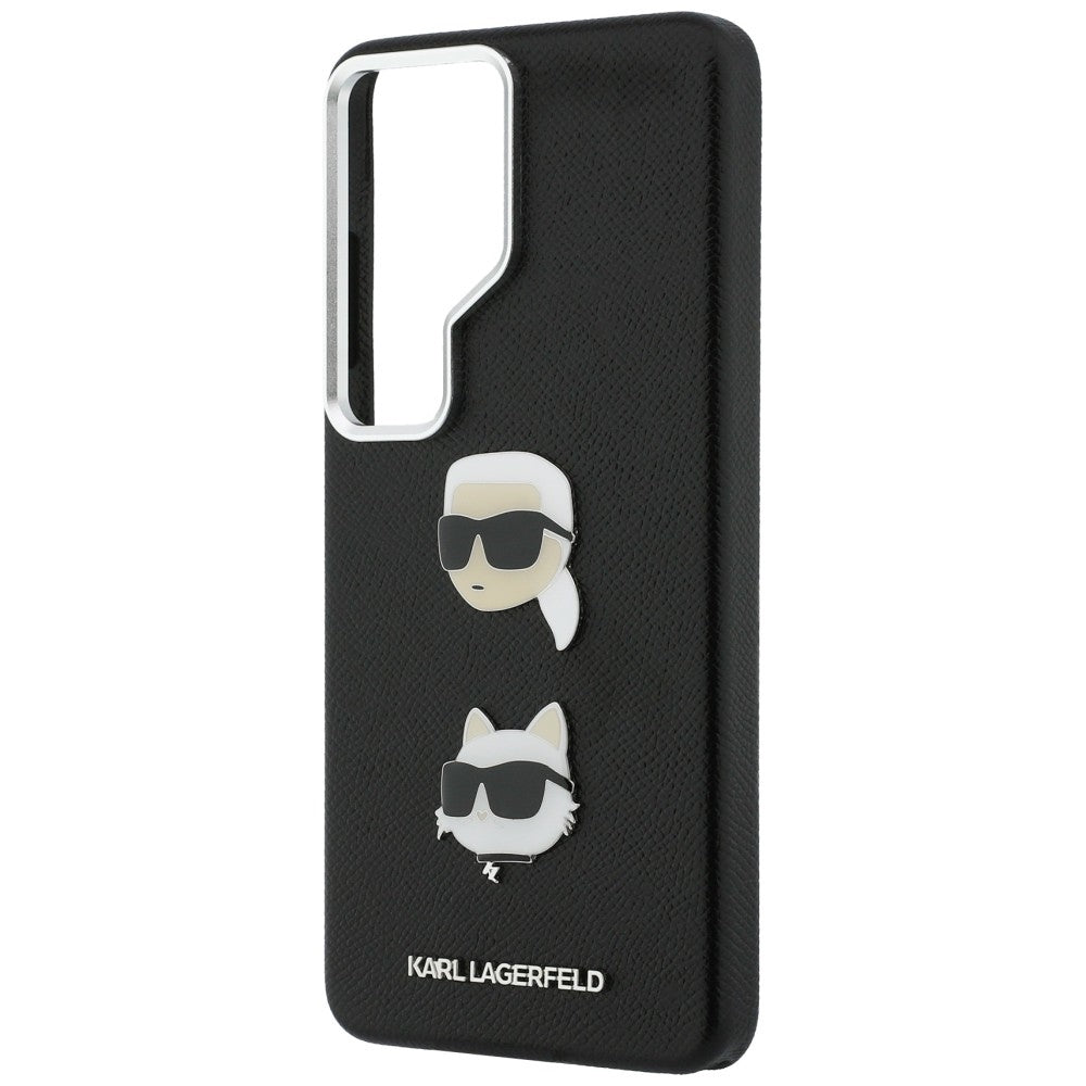 Karl Lagerfeld - Wrapped Leather Saffiano with with K&C Head Pin (KLHCS26LPSFDHPOK) - Samsung Galaxy S26 Ultra - Black