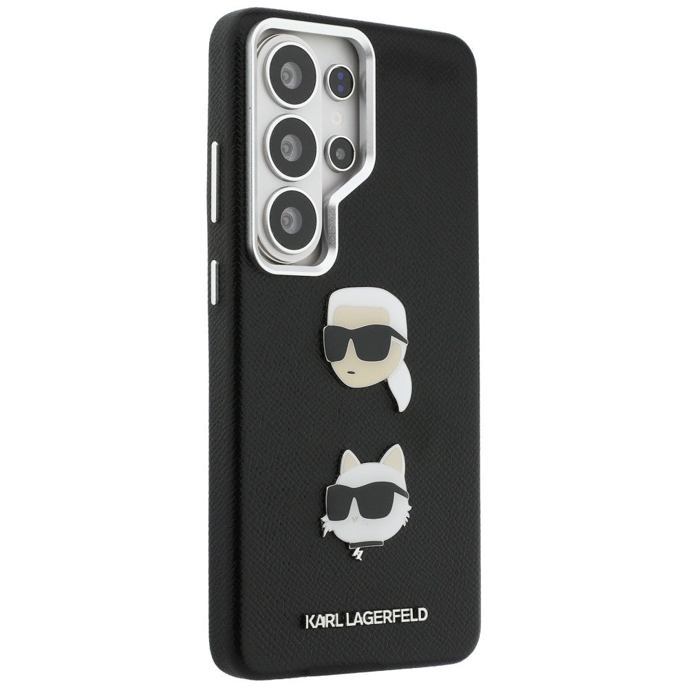 Karl Lagerfeld - Wrapped Leather Saffiano with with K&C Head Pin (KLHCS26LPSFDHPOK) - Samsung Galaxy S26 Ultra - Black