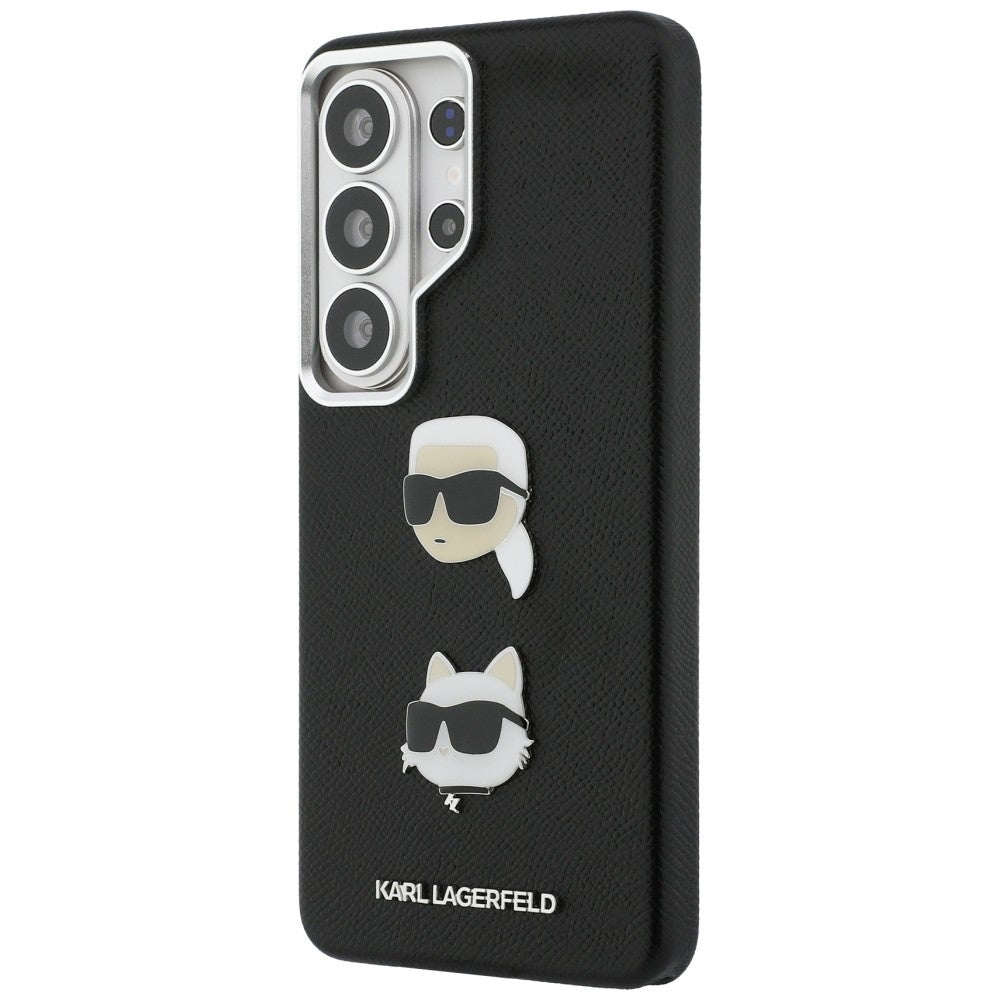 Karl Lagerfeld - Wrapped Leather Saffiano with with K&C Head Pin (KLHCS26LPSFDHPOK) - Samsung Galaxy S26 Ultra - Black