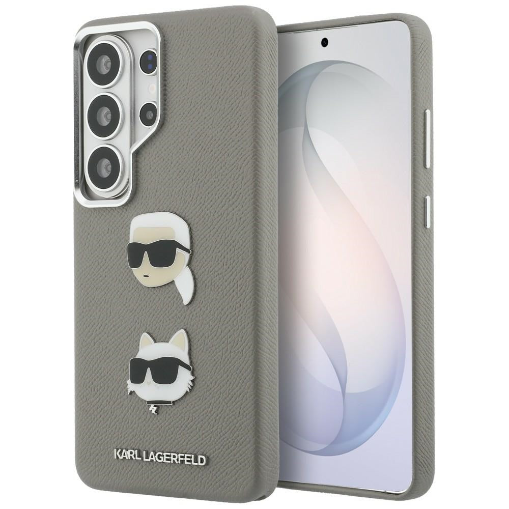 Karl Lagerfeld - Wrapped Leather Saffiano with with K&C Head Pin (KLHCS26LPSFDHPOG) - Samsung Galaxy S26 Ultra - Grey