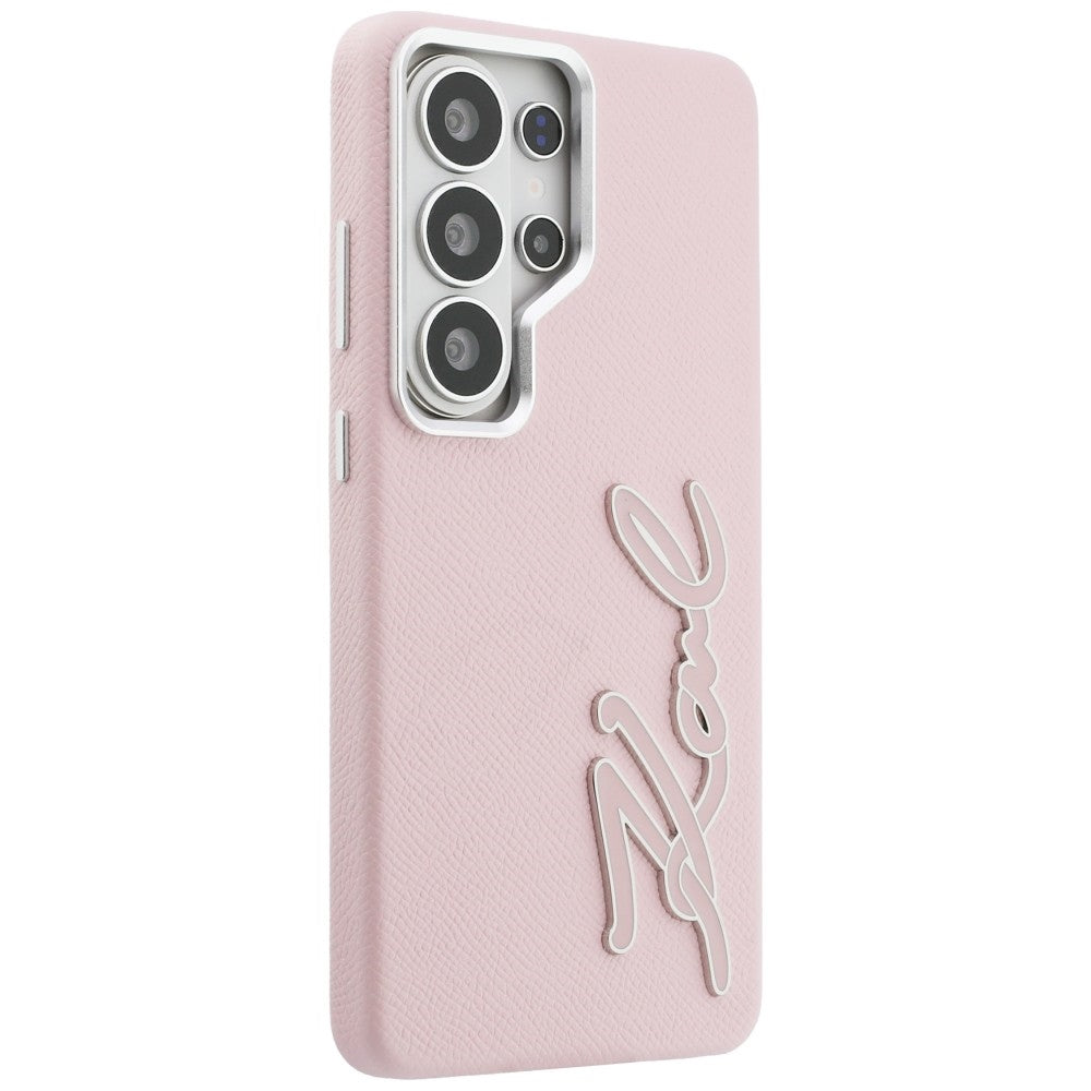 Karl Lagerfeld - Full Wrapped Grained Leather with Signature Resin Logo (KLHCS26LPGFKSRSP) - Samsung Galaxy S26 Ultra - 
