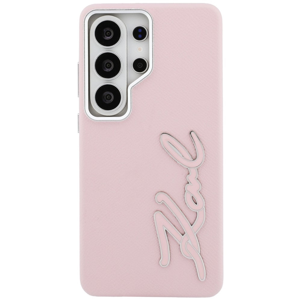 Karl Lagerfeld - Full Wrapped Grained Leather with Signature Resin Logo (KLHCS26LPGFKSRSP) - Samsung Galaxy S26 Ultra - 