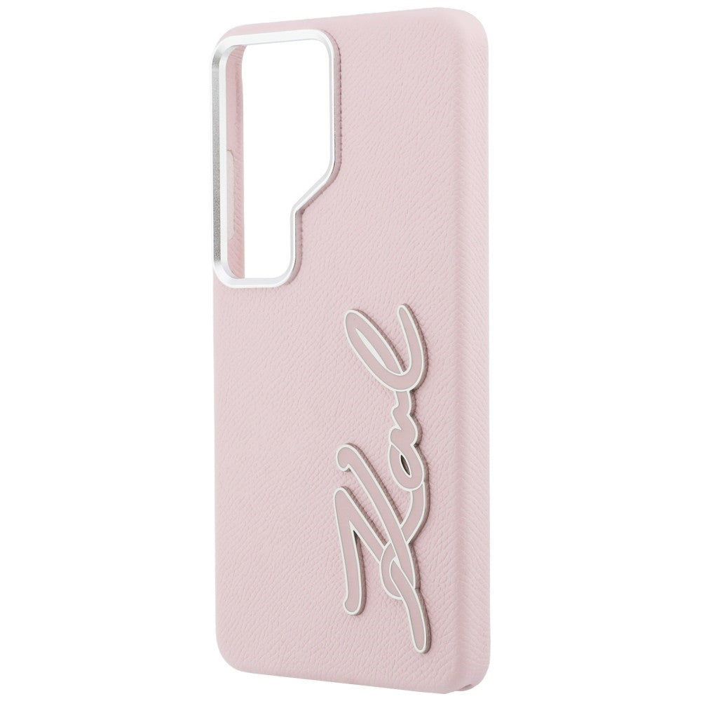 Karl Lagerfeld - Full Wrapped Grained Leather with Signature Resin Logo (KLHCS26LPGFKSRSP) - Samsung Galaxy S26 Ultra - 