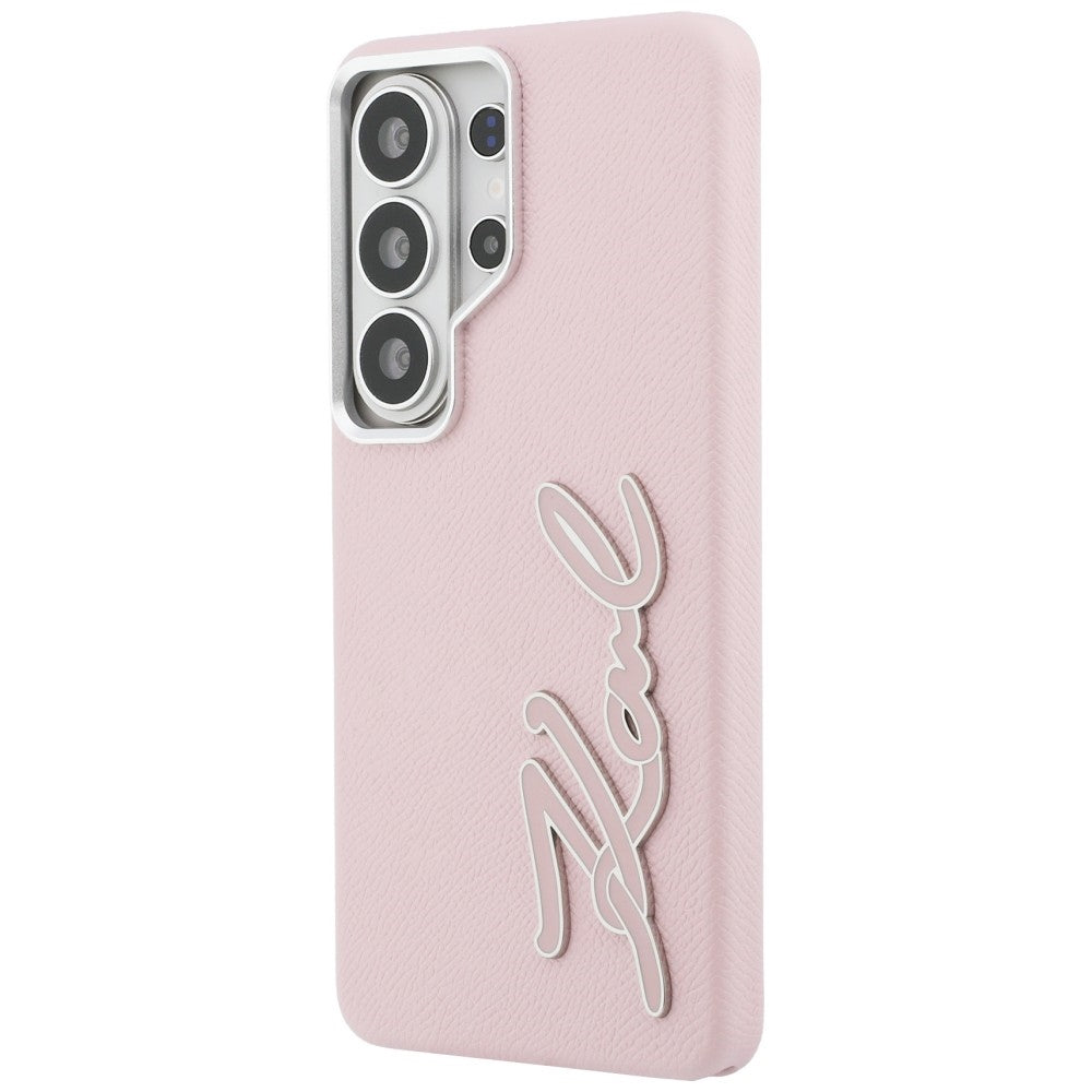 Karl Lagerfeld - Full Wrapped Grained Leather with Signature Resin Logo (KLHCS26LPGFKSRSP) - Samsung Galaxy S26 Ultra - 