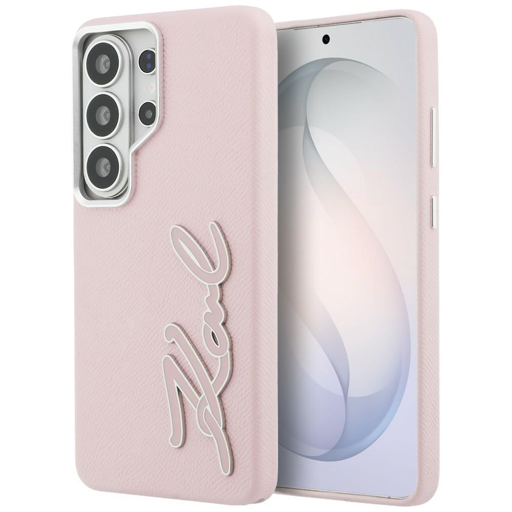 Karl Lagerfeld - Full Wrapped Grained Leather with Signature Resin Logo (KLHCS26LPGFKSRSP) - Samsung Galaxy S26 Ultra - 