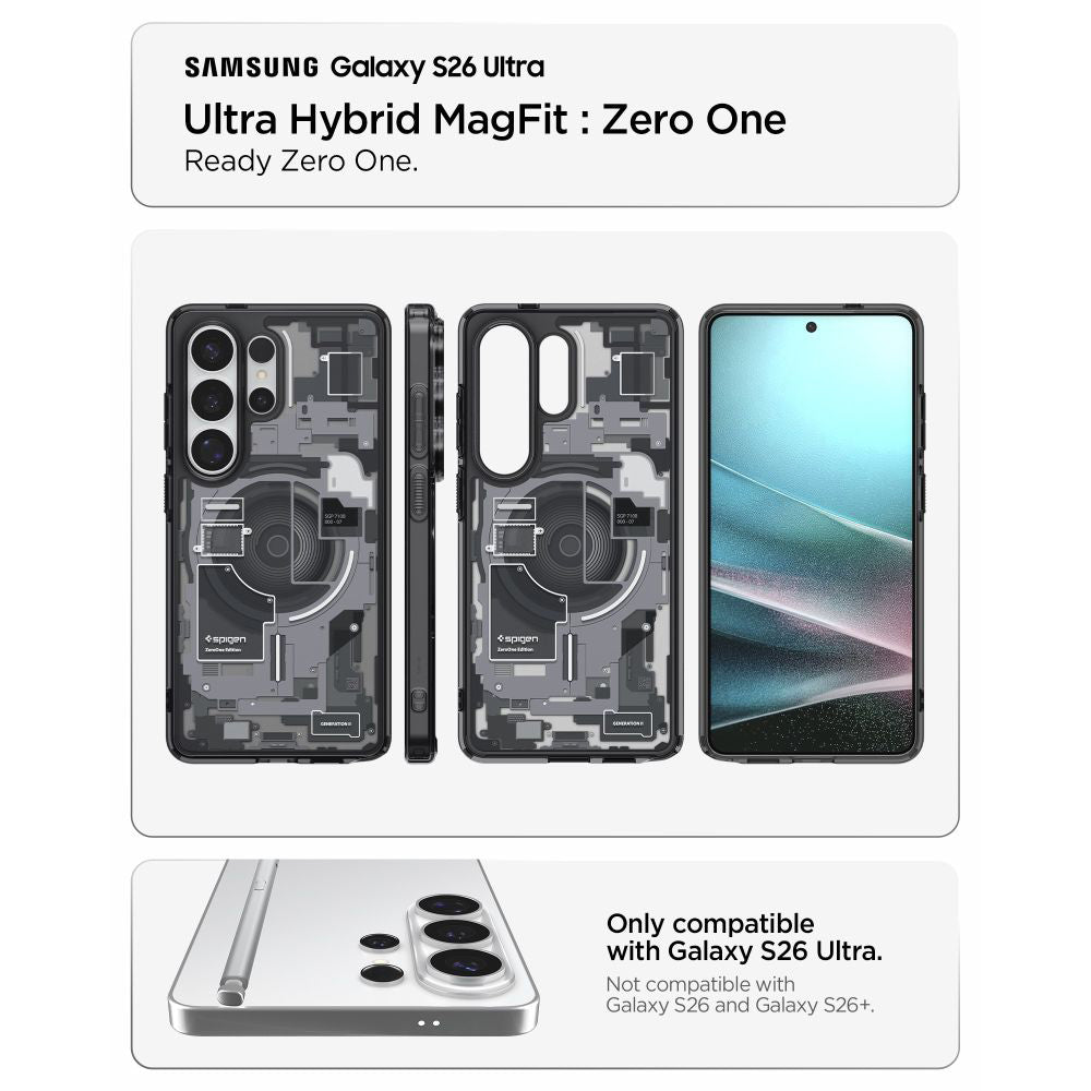 Spigen - Ultra Hybrid MagSafe (ACS10682) - Samsung Galaxy S26 Ultra - Zero One Black