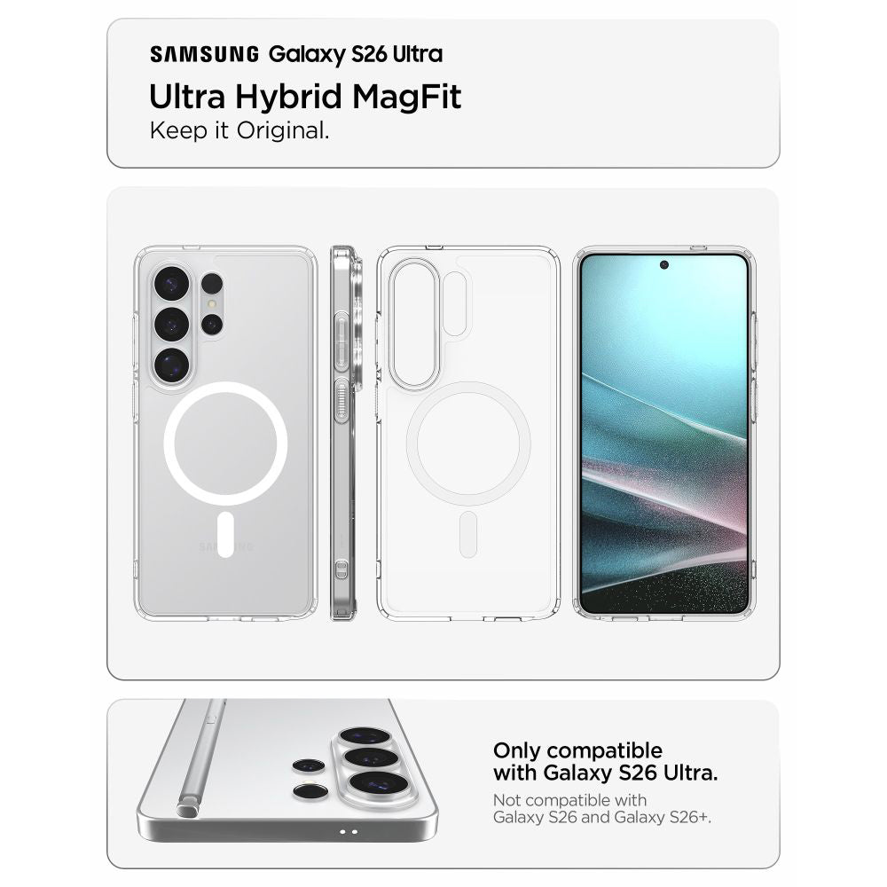 Spigen - Ultra Hybrid MagSafe (ACS10679) - Samsung Galaxy S26 Ultra - Clear White