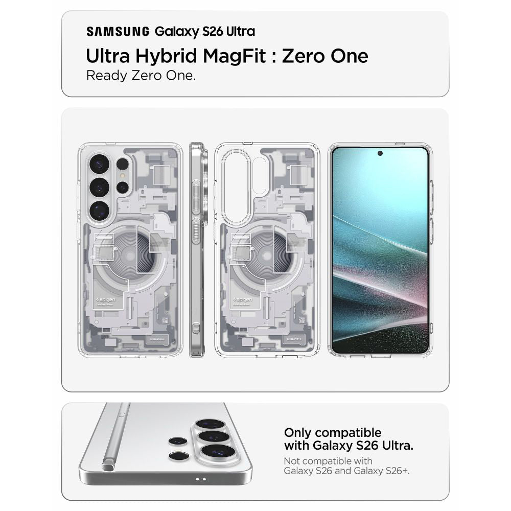 Spigen - Ultra Hybrid MagSafe (ACS10683) - Samsung Galaxy S26 Ultra - Zero One White