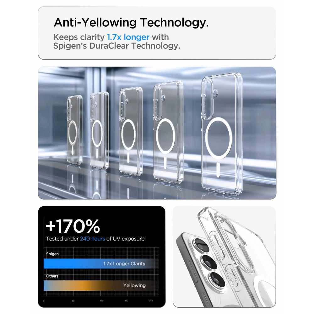 Spigen - Ultra Hybrid MagSafe (ACS10734) - Samsung Galaxy S26 - Clear White