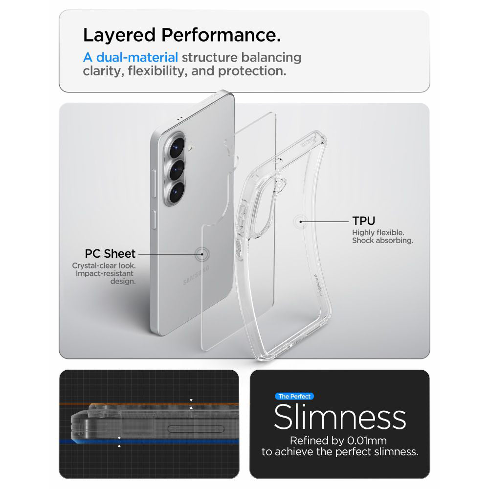 Spigen - Ultra Hybrid (ACS10707) - Samsung Galaxy S26 Plus - Crystal Clear