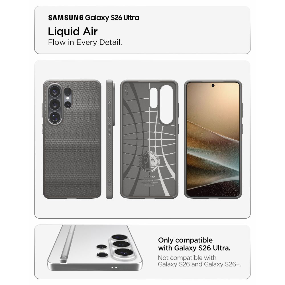 Spigen - Liquid Air (ACS11205) - Samsung Galaxy S26 Ultra - Marble Grey