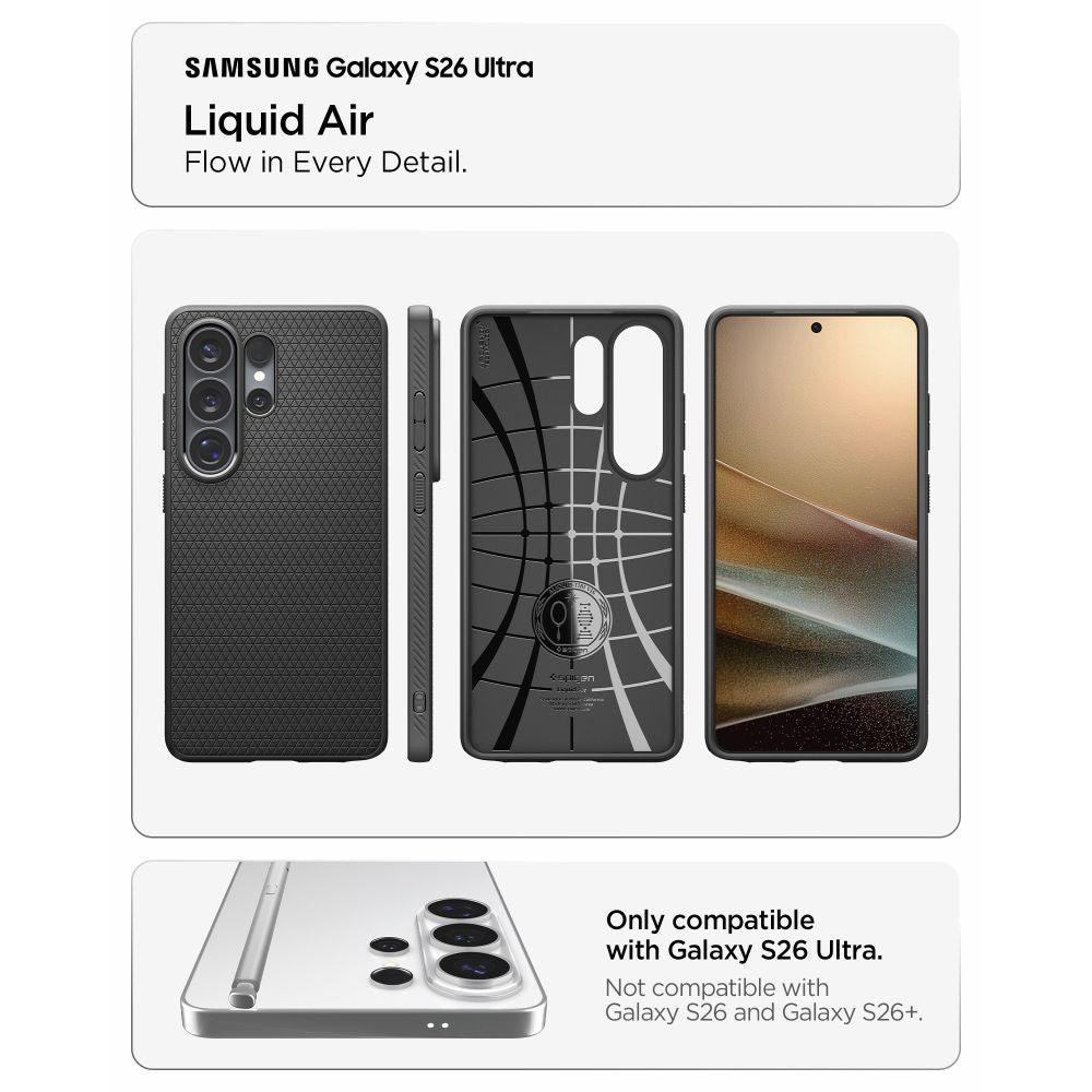Spigen - Liquid Air (ACS10670) - Samsung Galaxy S26 Ultra - Matte Black