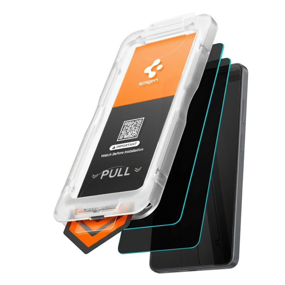 Spigen - (2 pack) Glas.tR EZ-FIT Pro HD (AGL11096) - Samsung Galaxy S26 - Privacy