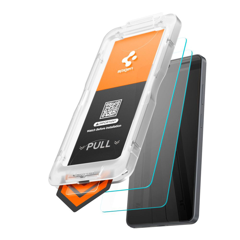 Spigen - (2 pack) Glas.tR EZ-FIT Pro HD (AGL11095) - Samsung Galaxy S26 - Clear