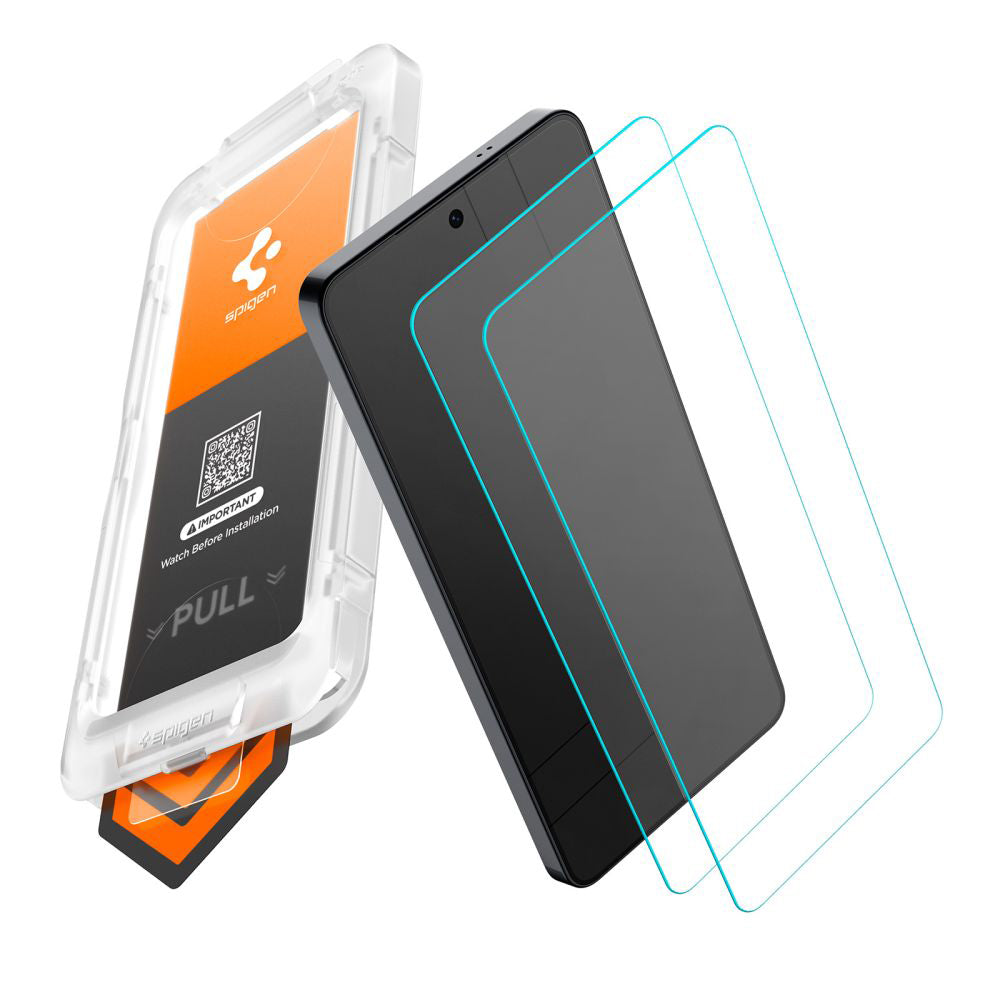 Spigen - (2 pack) Glas.tR EZ-FIT Pro HD (AGL11095) - Samsung Galaxy S26 - Clear