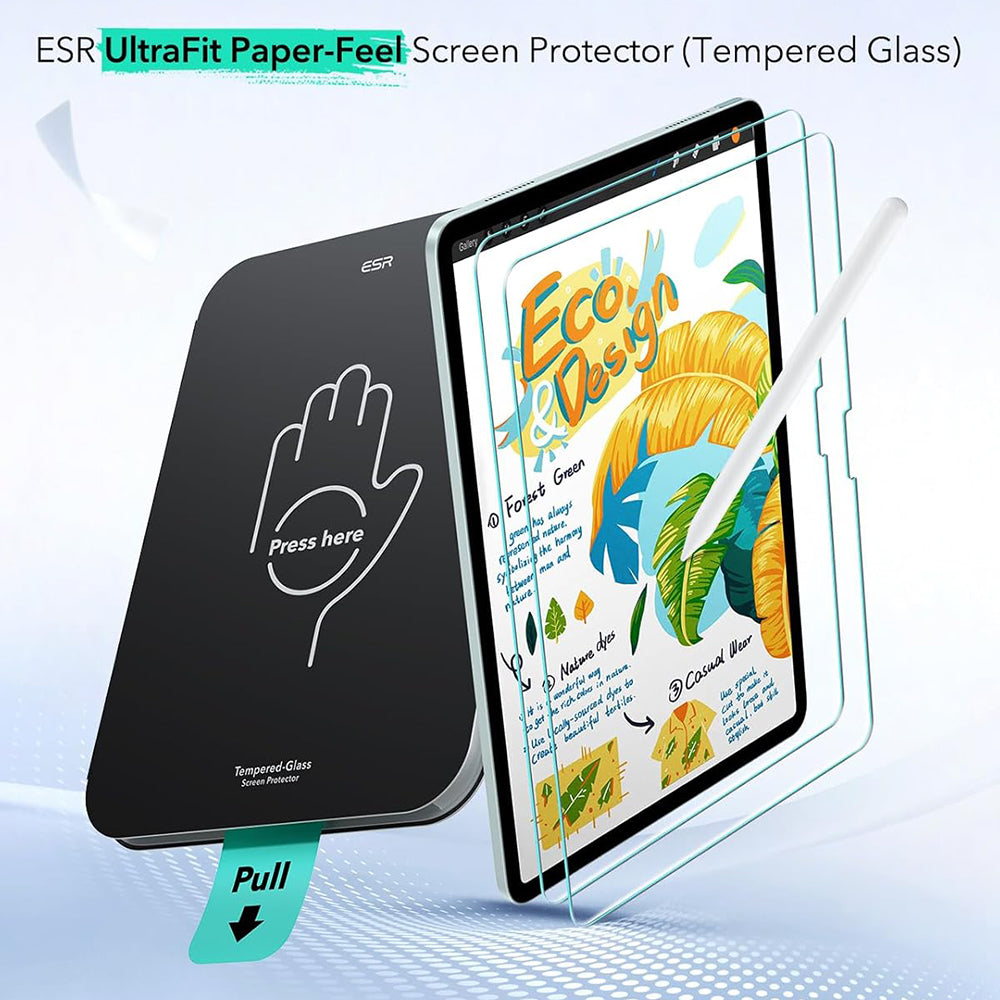 ESR - Paper-Feel UltraFit Tray (2 pack) - iPad Air 11 (2024) / Air 11 (2025) / Air 11 (2026) - Clear