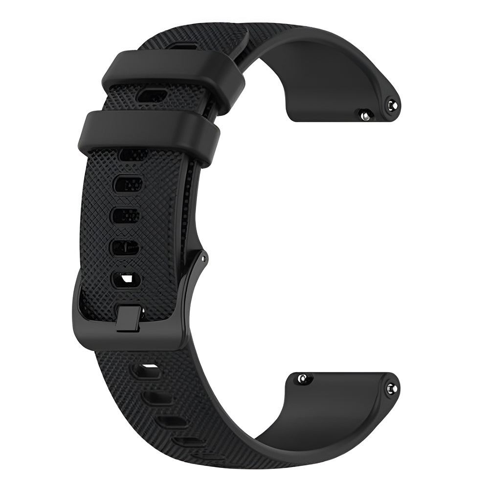 Techsuit - Watchband 18mm (W006) - Huawei Watch GT 4 (41mm)/W1/Honor Watch S1/Garmin Venu 2S/Vivoactive 4S - Black