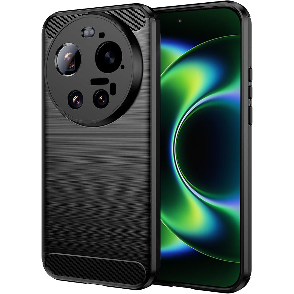 TechSuit Husa de protectie Techsuit Carbon Silicone compatibil cu Xiaomi 17 Ultra, Negru