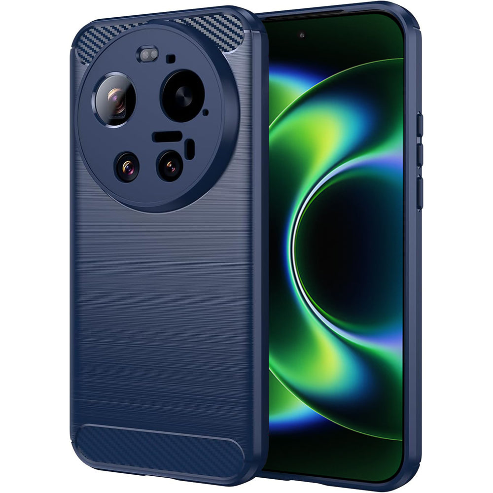 TechSuit Husa de protectie Techsuit Carbon Silicone compatibil cu Xiaomi 17 Ultra, Albastru