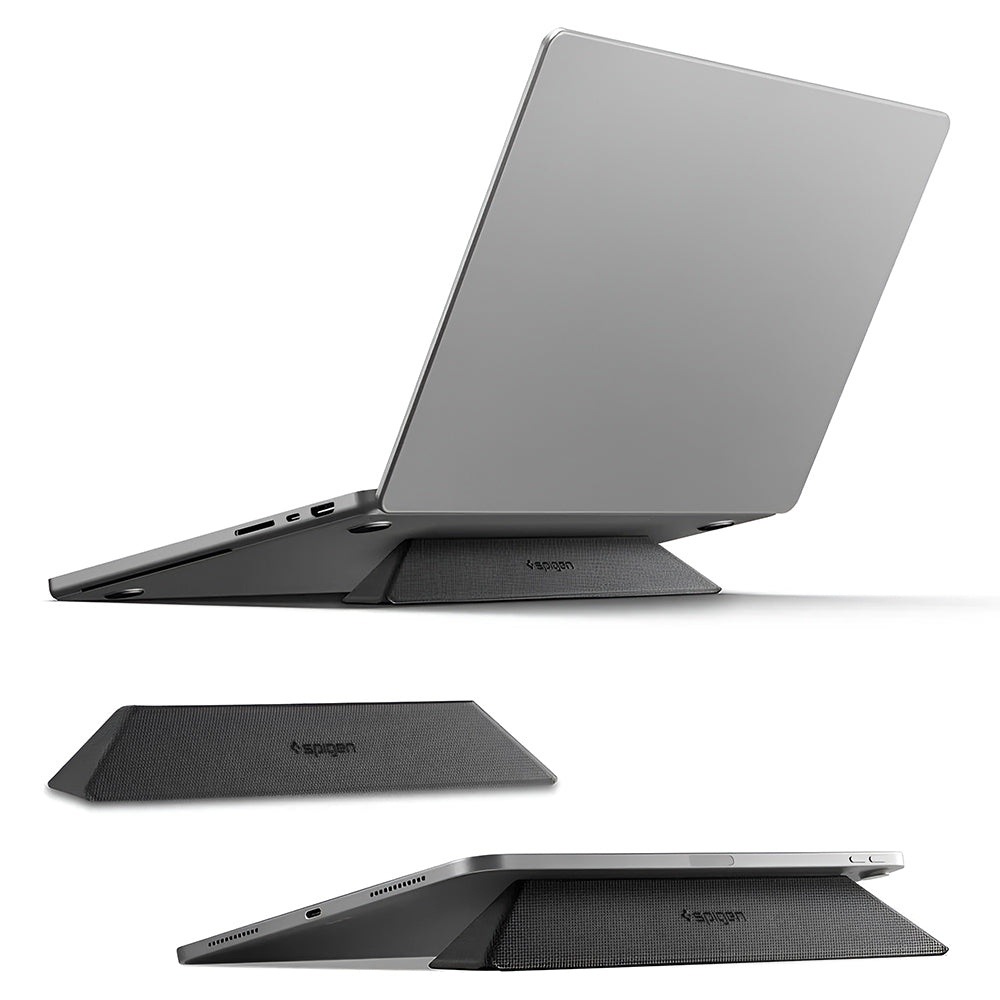 Spigen Suport Spigen Slim Fold Laptop Stand LD201-S6 (AMP11115), Foldable, Slim, Stable, Anti-Slip, Negru – imagine 3