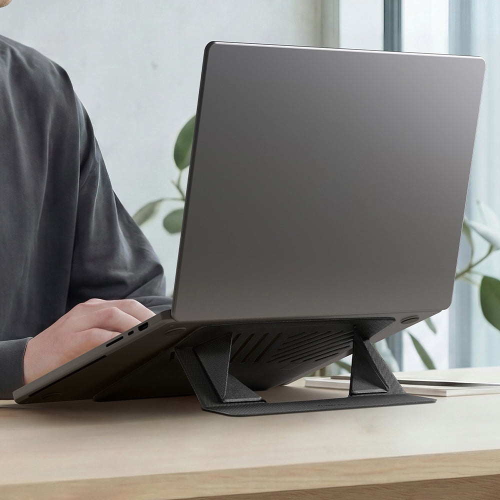 Spigen Suport Spigen Slim Fold Laptop Stand LD201-S6 (AMP11115), Foldable, Slim, Stable, Anti-Slip, Negru – imagine 5