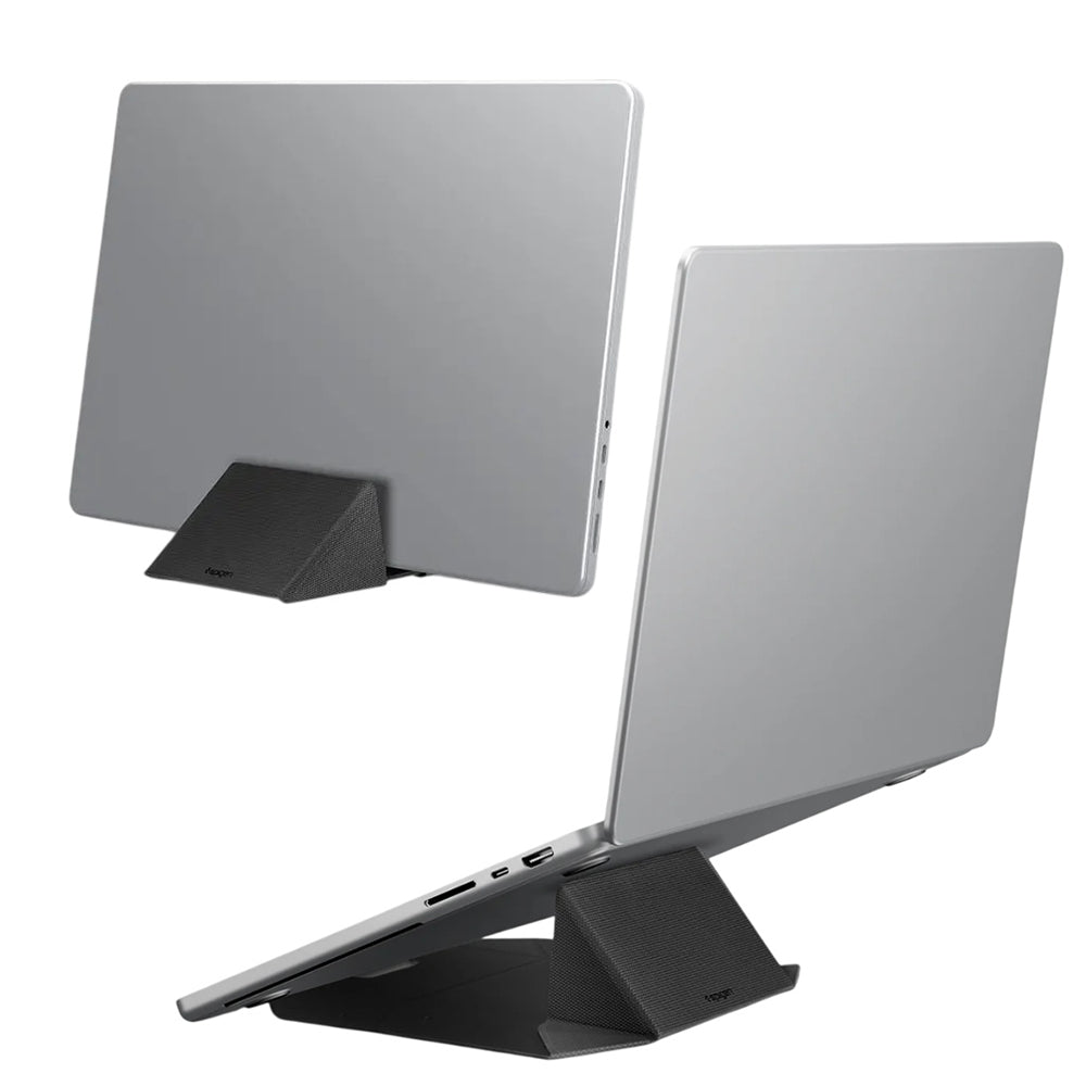 Spigen - Slim Fold Laptop Holder LD201-S9 (AMP11118) - Vertical Dock, Foldable, Slim, Stable, Anti-Slip, Up to 16" - Bla